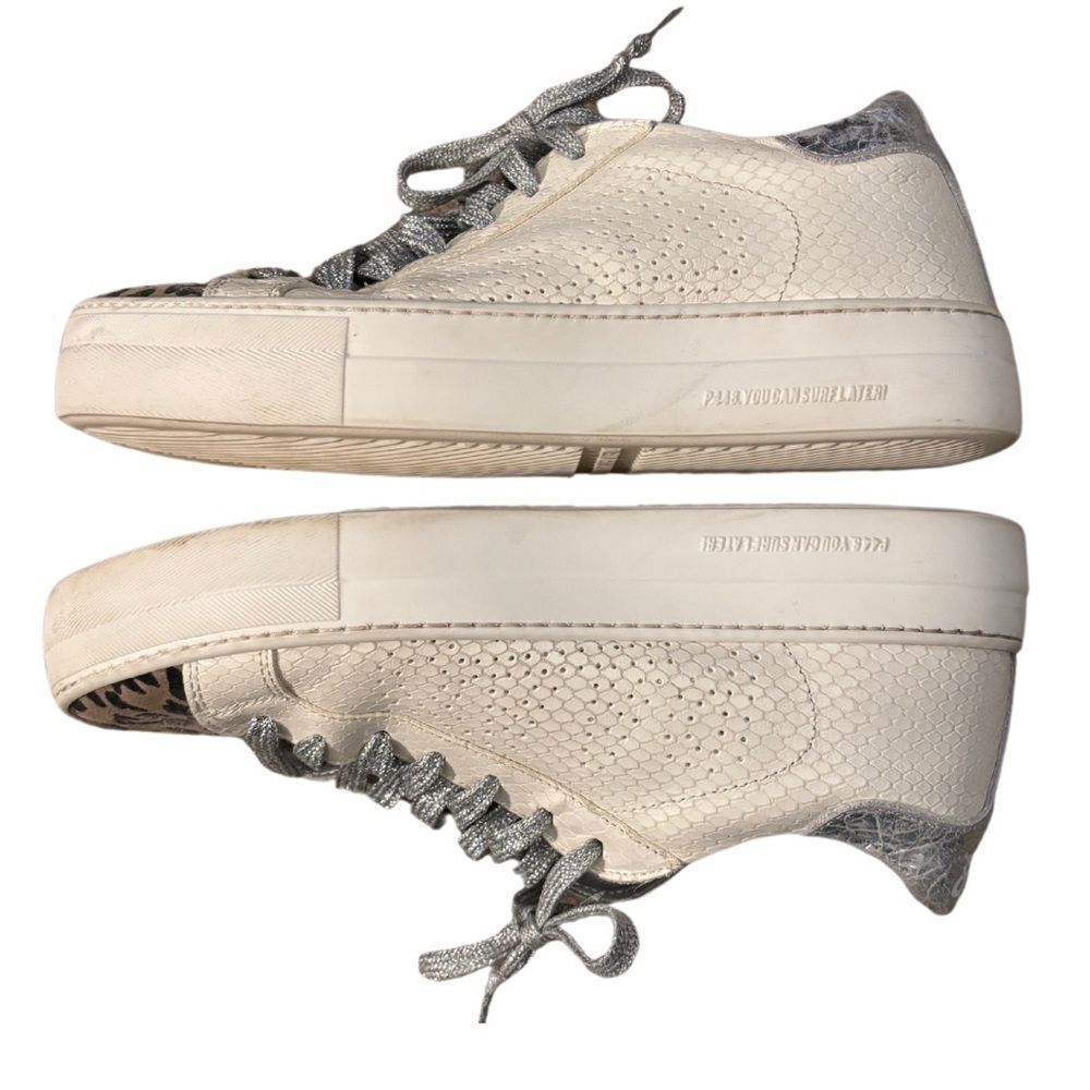 P448 Thea Platform Sneaker in Python Roccia - Picture 4 of 6